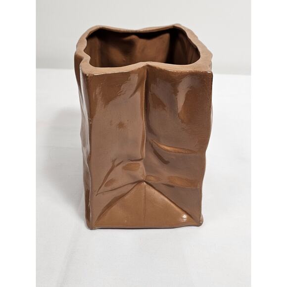 Vintage 1987 Nowell’s Ceramic Paper Bag Design Pot With Large Ducks - Picture 5 of 10